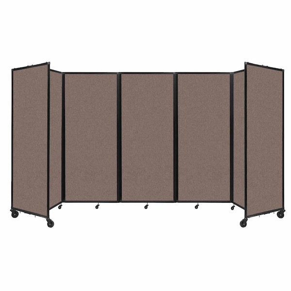 Room Divider 360 Folding Portable Partition 14' x 6'10" Latte Fabric